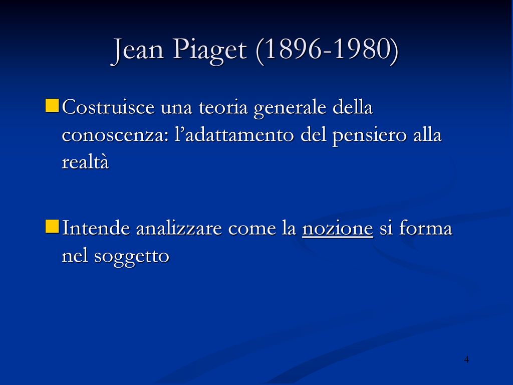 Lo sviluppo cognitivo secondo Jean Piaget ppt scaricare